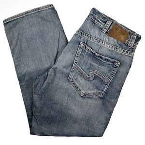 Silver Jeans Eddie Mid Rise Relaxed Tapered Mens Big & Tall Jean 40x34 New